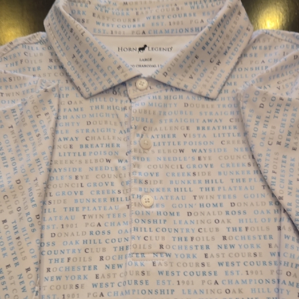 Horn Legend Lg Bamboo Charcoal Luxury Golf Polo Elevated Comfort Bougie Casual - Picture 8 of 13